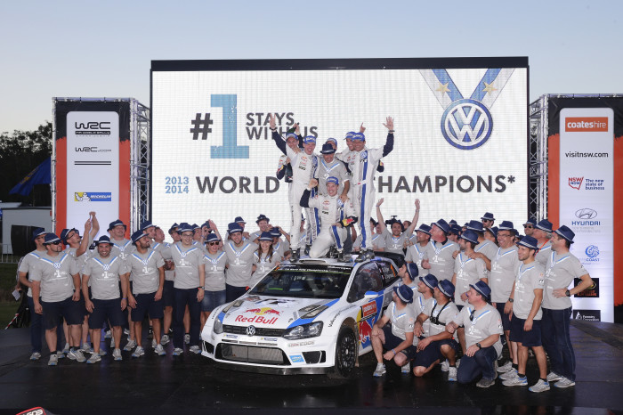 Volkswagen vinder verdensmesterskabet i rally
